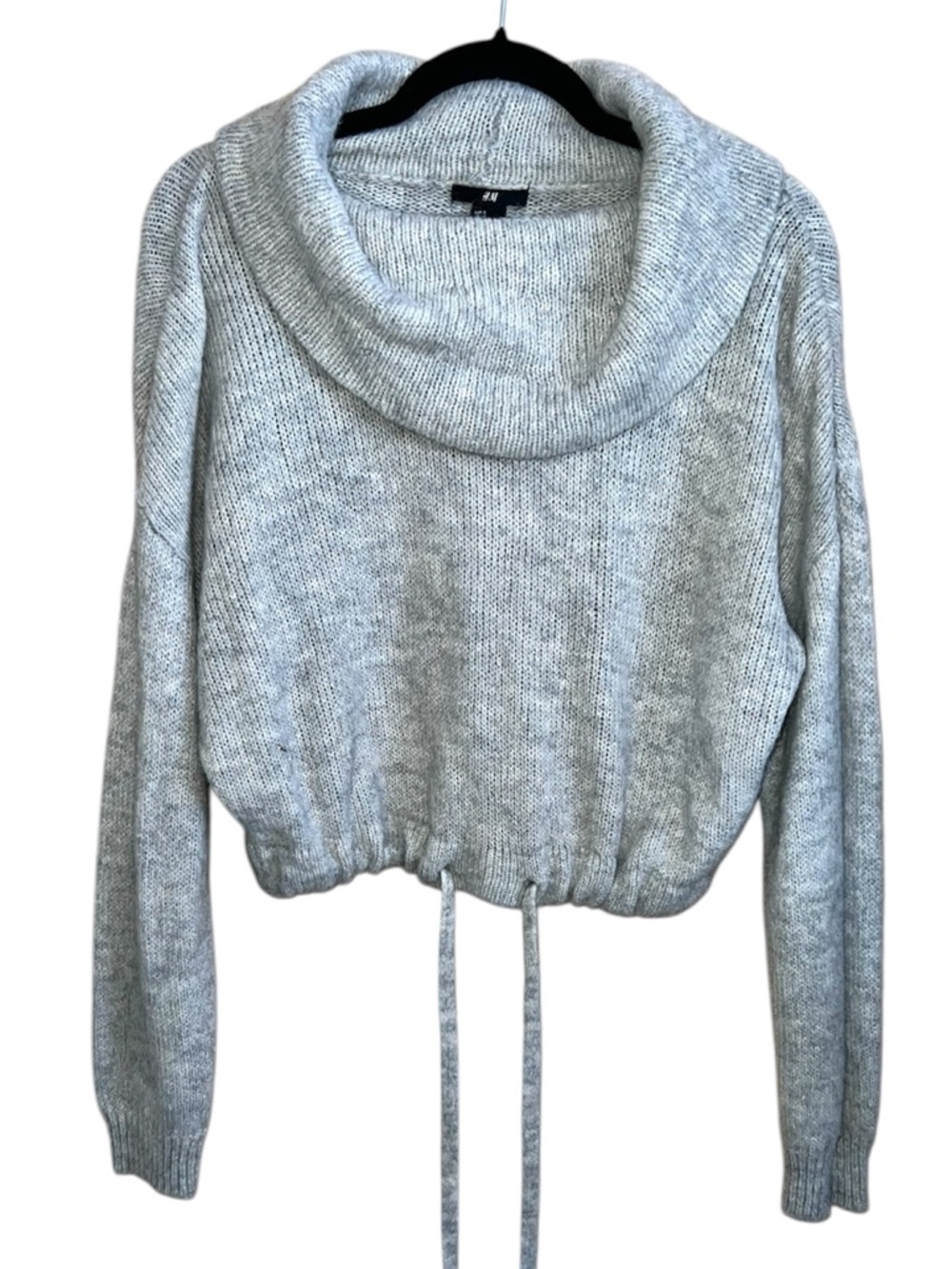 𝐇&𝐌 | ALPACA WOOL CROPPED KNIT SWEATER TOP